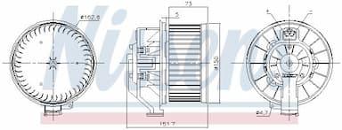 Salona ventilators NISSENS 87493 6