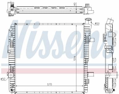 Radiators, Motora dzesēšanas sistēma NISSENS 62626A 5