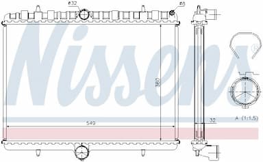 Radiators, Motora dzesēšanas sistēma NISSENS 63621A 5