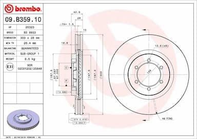 Bremžu diski BREMBO 09.B359.10 1