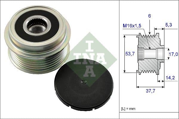 Ģeneratora brīvgaitas mehānisms Schaeffler INA 535 0132 10 1