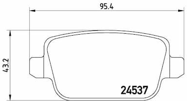 Bremžu uzliku kompl., Disku bremzes BREMBO P 44 016 1