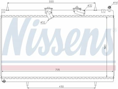 Radiators, Motora dzesēšanas sistēma NISSENS 63619 6