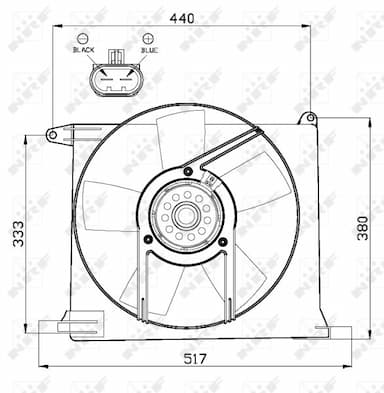 Ventilators, Motora dzesēšanas sistēma NRF 47484 3