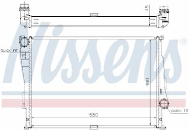 Radiators, Motora dzesēšanas sistēma NISSENS 60806 2