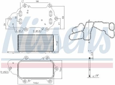 Eļļas radiators, Motoreļļa NISSENS 91225 7