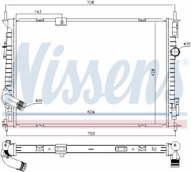 Radiators, Motora dzesēšanas sistēma NISSENS 68733 5