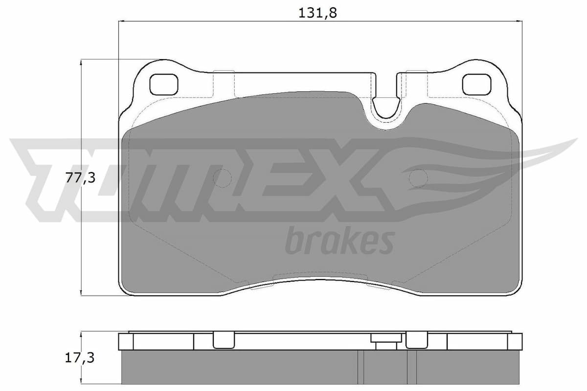 Bremžu uzliku kompl., Disku bremzes TOMEX Brakes TX 16-72 1