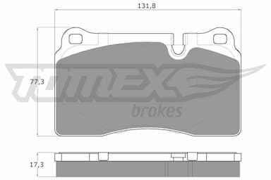 Bremžu uzliku kompl., Disku bremzes TOMEX Brakes TX 16-72 1