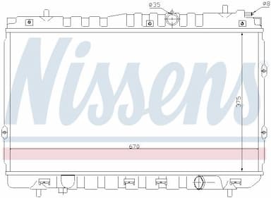 Radiators, Motora dzesēšanas sistēma NISSENS 66680 5