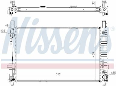 Radiators, Motora dzesēšanas sistēma NISSENS 62799A 5