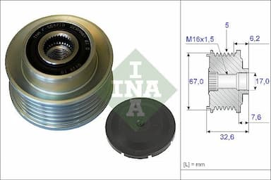 Ģeneratora brīvgaitas mehānisms Schaeffler INA 535 0097 10 1