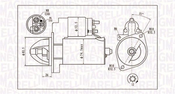 Starteris MAGNETI MARELLI 063721410010 1