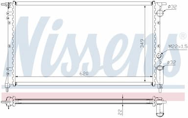 Radiators, Motora dzesēšanas sistēma NISSENS 63918 5