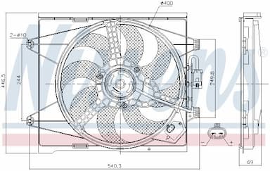 Ventilators, Motora dzesēšanas sistēma NISSENS 85744 7