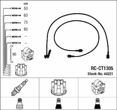 Augstsprieguma vadu komplekts NGK 44221 1