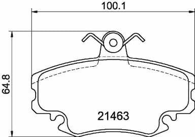 Bremžu uzliku kompl., Disku bremzes HELLA 8DB 355 018-131 1