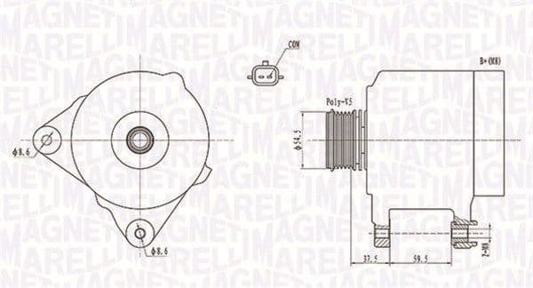 Ģenerators MAGNETI MARELLI 063731860010 1