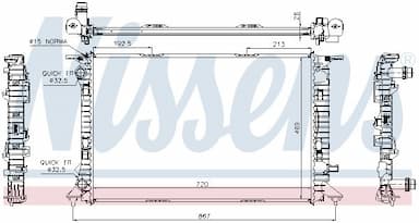 Radiators, Motora dzesēšanas sistēma NISSENS 60323 2