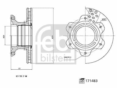 Bremžu diski FEBI BILSTEIN 171483 3