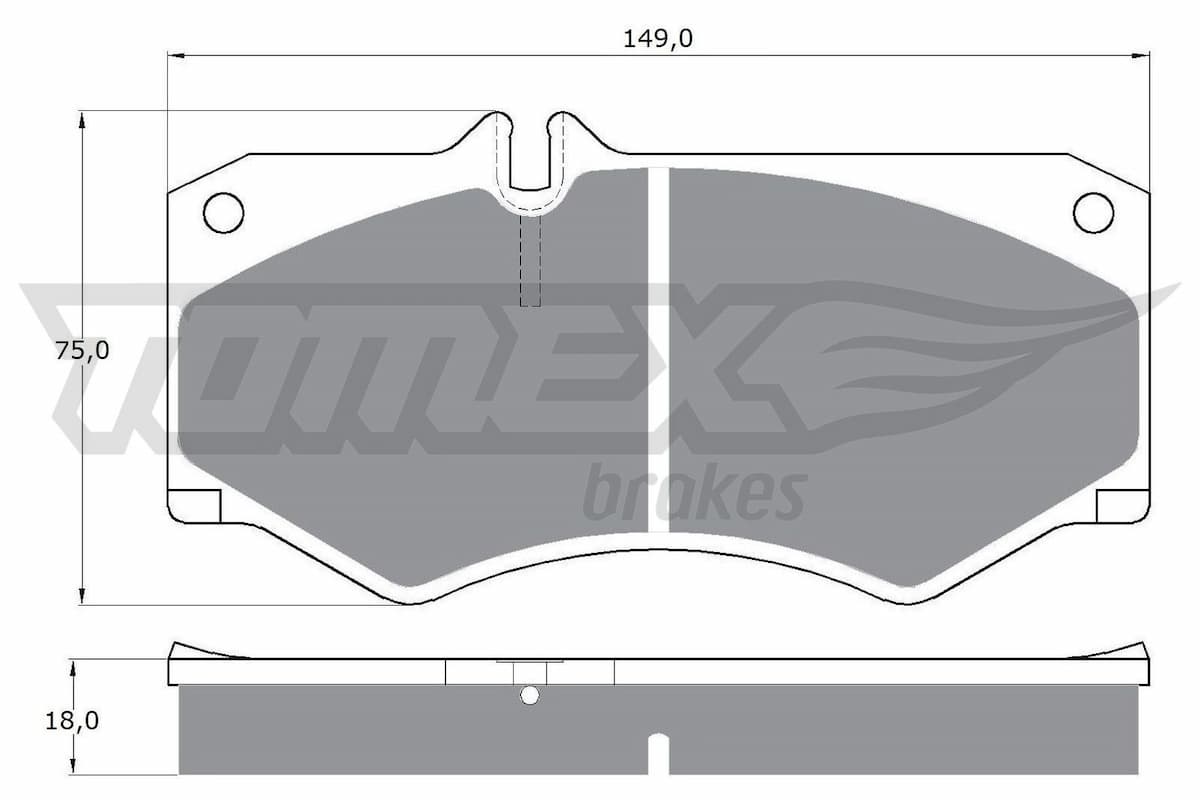 Bremžu uzliku kompl., Disku bremzes TOMEX Brakes TX 10-20 1