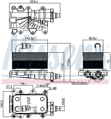 Eļļas radiators, Automātiskā pārnesumkārba NISSENS 90673 7