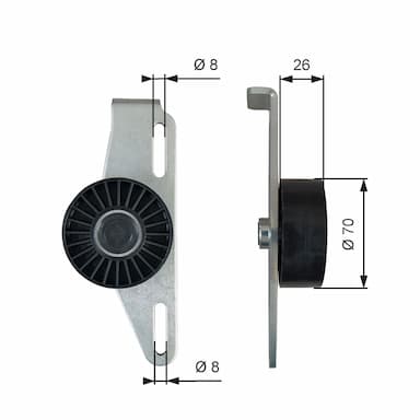 Siksnas spriegotājs, Ķīļsiksna GATES T39393 1