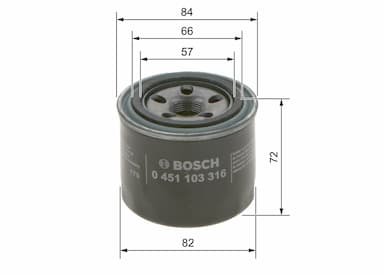 Eļļas filtrs BOSCH 0 451 103 316 5