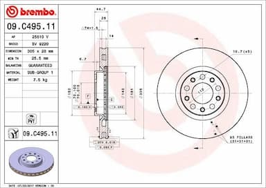 Bremžu diski BREMBO 09.C495.11 1