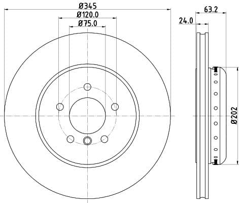 Bremžu diski HELLA 8DD 355 123-231 1