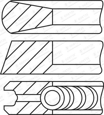 Virzuļa gredzenu komplekts GOETZE ENGINE 08-443400-00 2