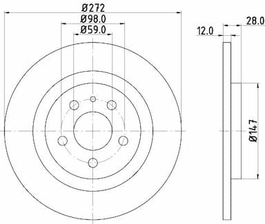 Bremžu diski HELLA 8DD 355 109-151 4