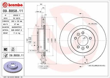 Bremžu diski BREMBO 09.B858.11 1