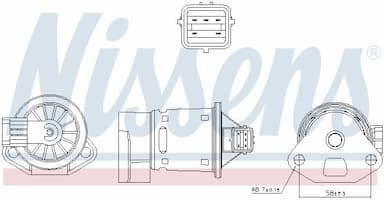Izpl. gāzu recirkulācijas vārsts NISSENS 98246 6