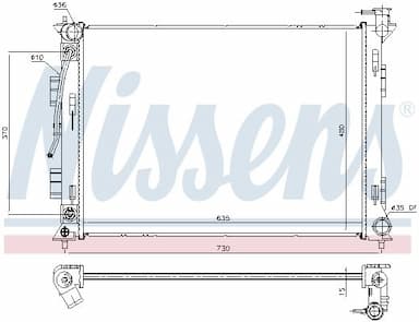 Radiators, Motora dzesēšanas sistēma NISSENS 675053 5