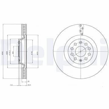 Bremžu diski DELPHI BG9109C 1