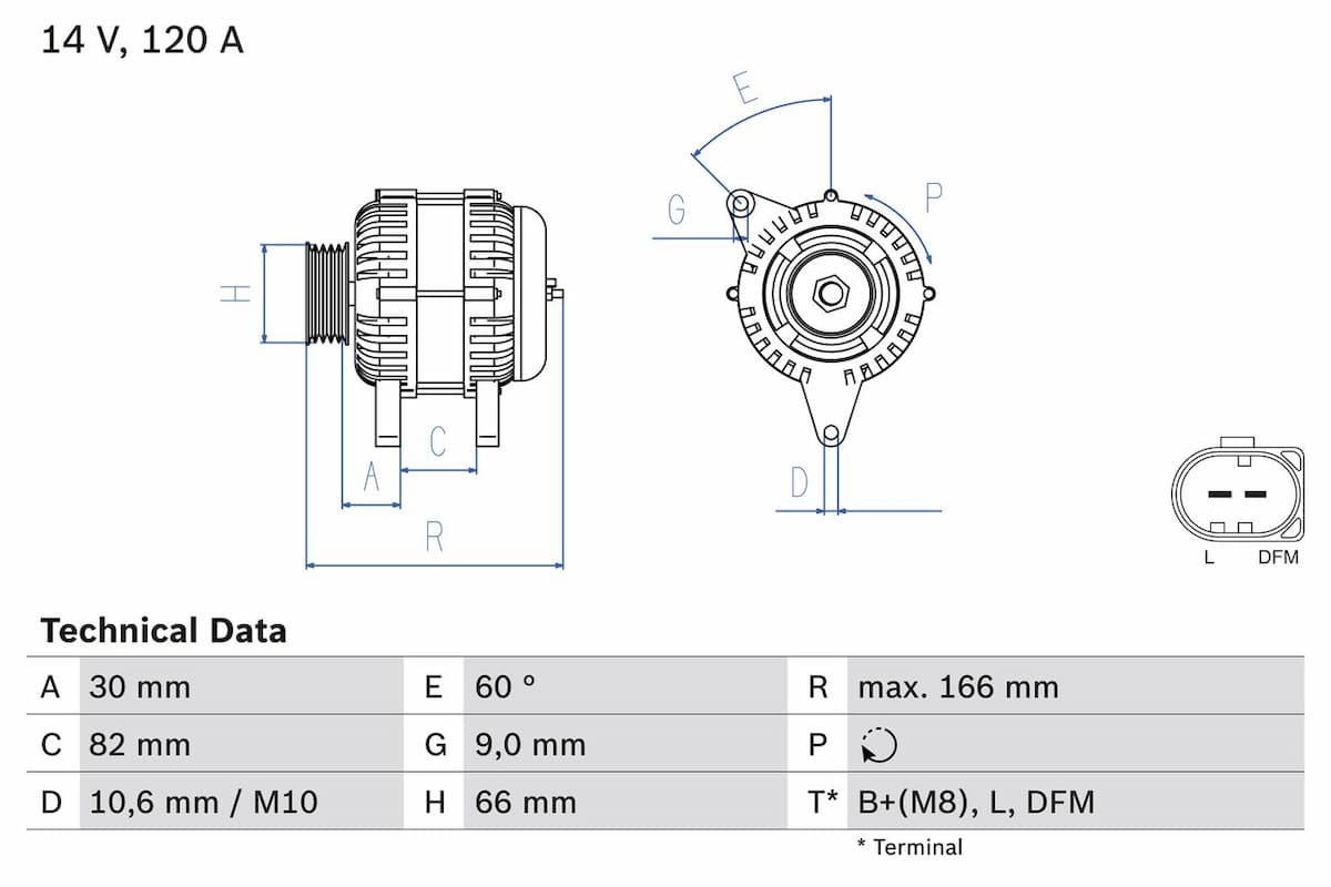 Ģenerators BOSCH 0 986 044 330 1