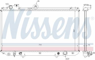 Radiators, Motora dzesēšanas sistēma NISSENS 64762 5