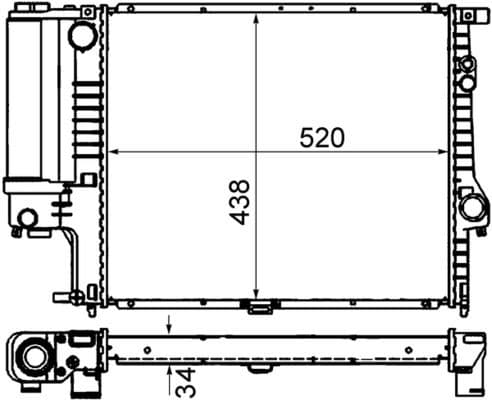 Radiators, Motora dzesēšanas sistēma MAHLE CR 244 001S 1