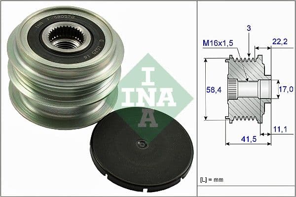 Ģeneratora brīvgaitas mehānisms Schaeffler INA 535 0269 10 1