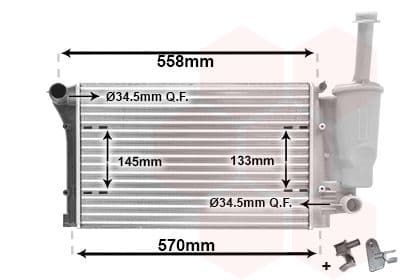 Radiators, Motora dzesēšanas sistēma VAN WEZEL 17002291 1