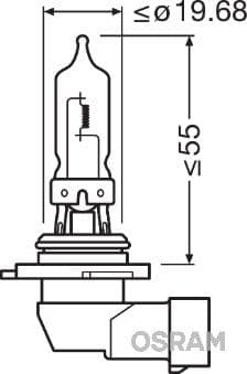 Kvēlspuldze ams-OSRAM 9005 3