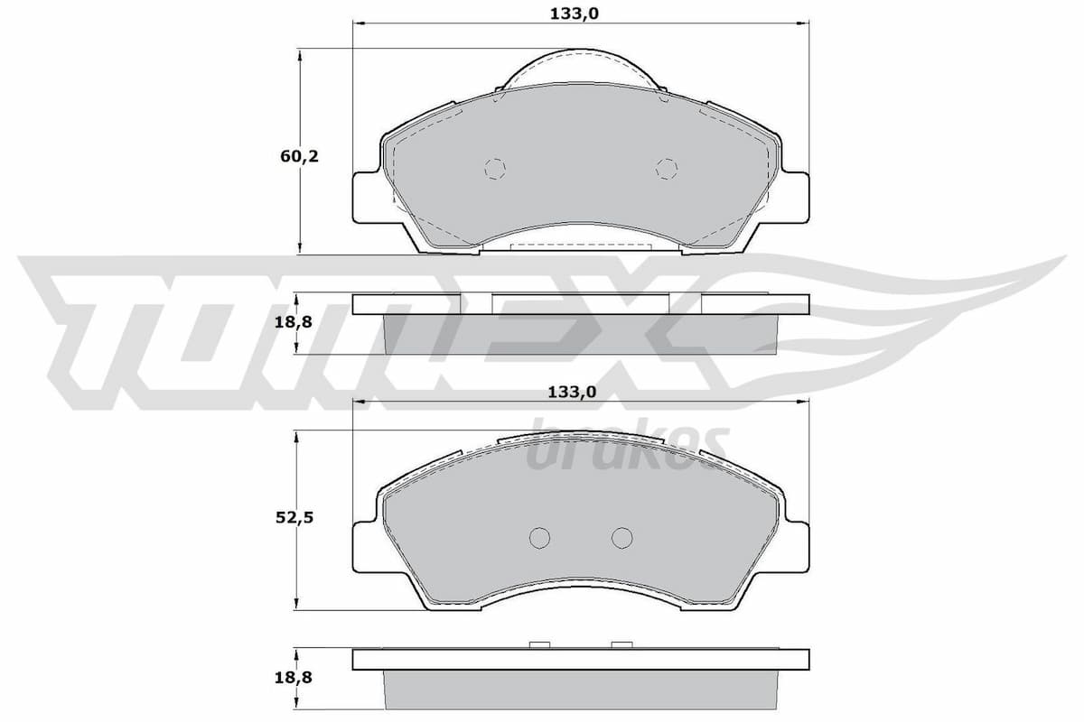 Bremžu uzliku kompl., Disku bremzes TOMEX Brakes TX 17-28 1