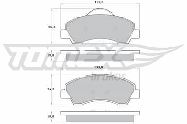 Bremžu uzliku kompl., Disku bremzes TOMEX Brakes TX 17-28 1