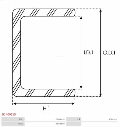 Remkomplekts, Starteris AS-PL SDK0051S 2