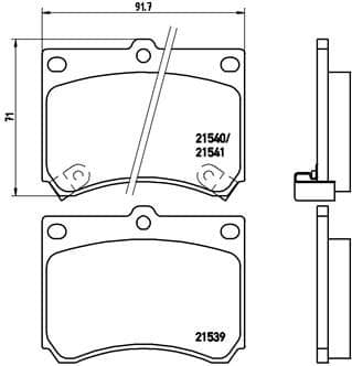 Bremžu uzliku kompl., Disku bremzes BREMBO P 49 011 1