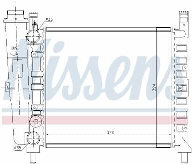 Radiators, Motora dzesēšanas sistēma NISSENS 61929 5