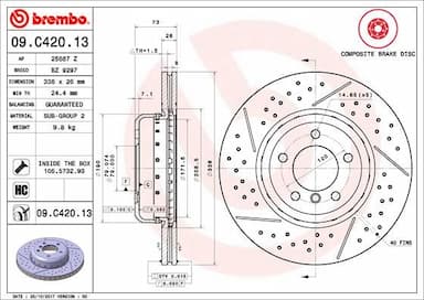 Bremžu diski BREMBO 09.C420.13 1