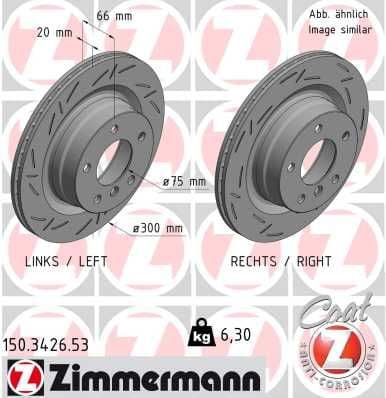 Bremžu diski ZIMMERMANN 150.3426.53 1