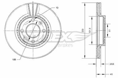 Bremžu diski TOMEX Brakes TX 70-10 1